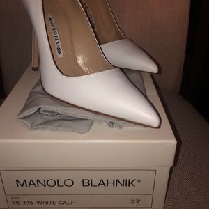 Manolo Blahnik white heel